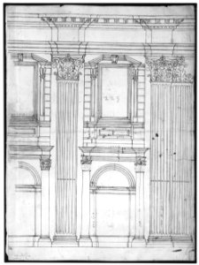 St. Peter's, apse, partial elevation (recto) blank (verso) MET sf49 92 45r-MM33706