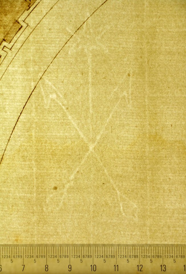 St. Peter's, drum, plans at two levels (recto) blank (verso) MET sf49 92 62-watermark