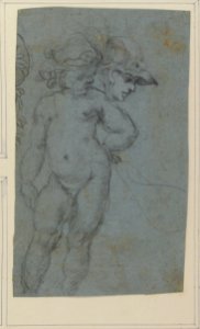 Standing Nude Putto and Study of a Helmeted Head MET 17.236.48