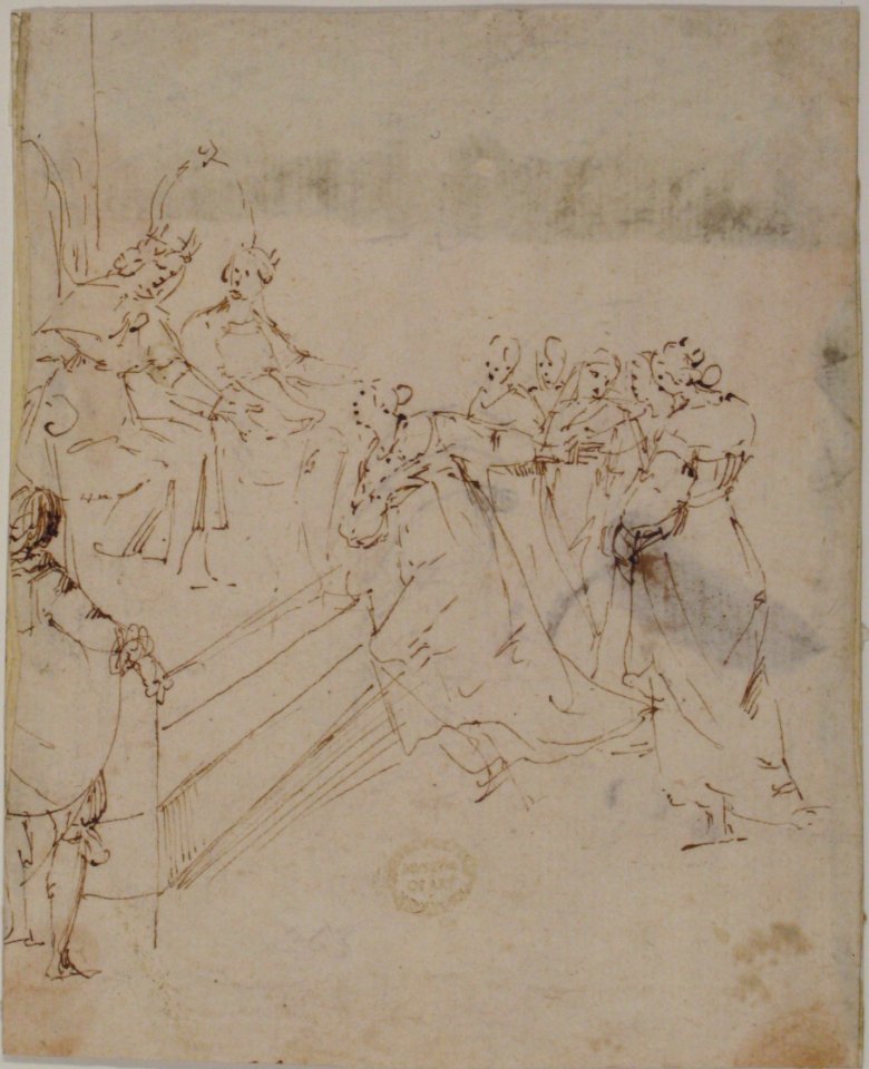 Supplicants before an Enthroned King and Queen MET 80.3.463