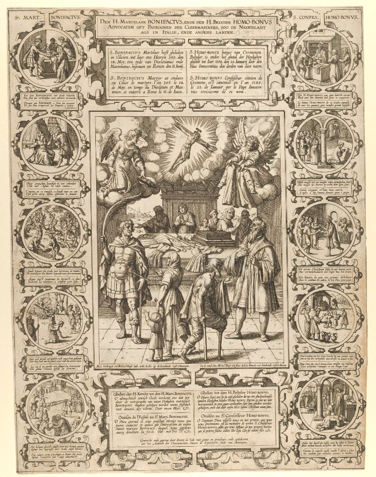 St. Bonifacius and St. Homobonus, Patron Saints of Tailors MET DP836102