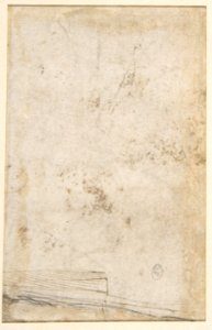 Standing Virgin with Child, Two Heads at Upper Right (recto); Sketch of Steps (verso) MET DP809775