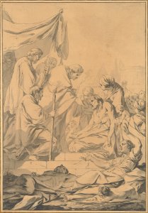 St. Charles Borromeo Distributing Communion to the Victims of the Plague in Milan MET DP217847