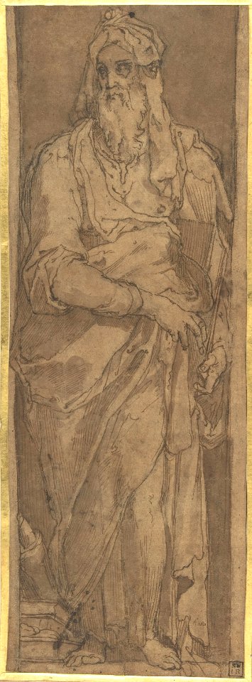 Standing Prophet in a Niche, Holding a Book MET DP801718
