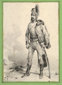 Standing soldier with his jacket on one shoulder MET DP841197