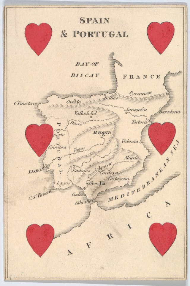 Spain and Portugal in Europe from Court Game of Geography MET DP862886