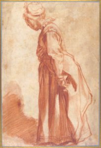Standing Woman Looking to Left Background MET 65.131.3
