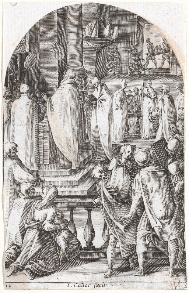 St. Basil Celebrating the Sacrifice of the Mass -The Celebration of the Holy Mysteries-, from Les Eglises Jubilaires (The Paintings of Rome, The Churches Jubilee), plate 12 MET DP875701