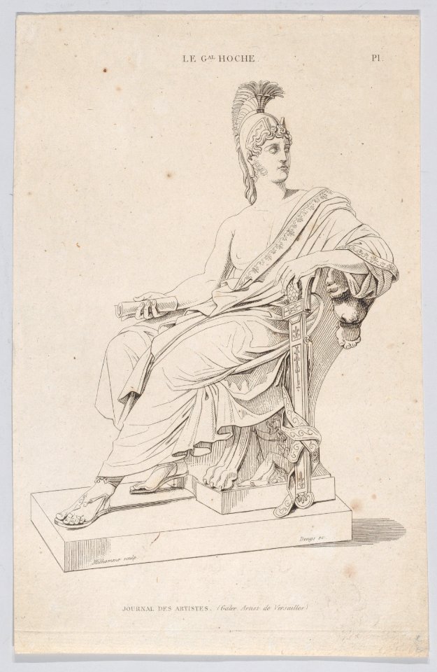 Statue of a seated Roman, from Journal des Artistes Met DP887902