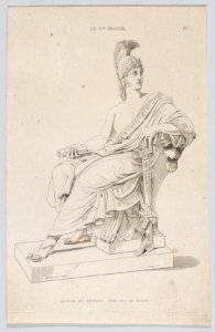 Statue of a seated Roman, from Journal des Artistes Met DP887902