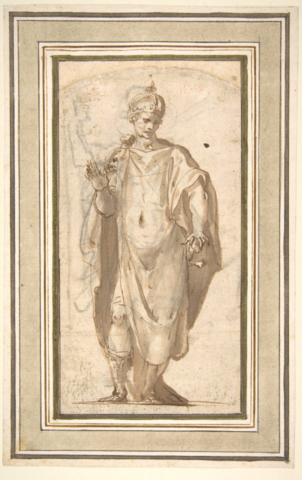 Standing Figure of a Warrior King MET DP810917