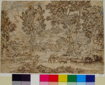 Sunrise (recto); Landscape with Figures (verso) MET 51.69