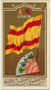 Spain, from Flags of All Nations, Series 1 (N9) for Allen & Ginter Cigarettes Brands MET DP841333