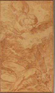 St. Michael Casting Down Lucifer, after Pier Francesco Mola MET 66.219
