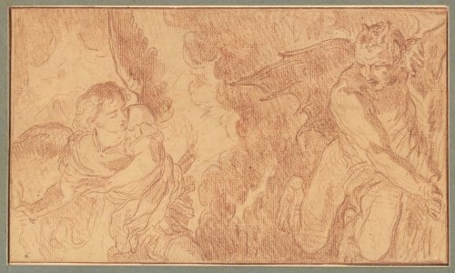 St. Michael Casting Down Lucifer, after Pier Francesco Mola MET DP219072