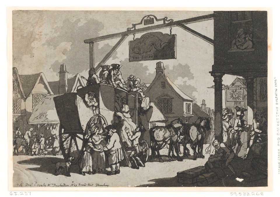 Stage Coach Setting Down at the Dolphin Inn MET DP871923