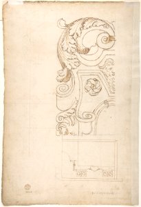St Peter's, cornice, exterior, profile (recto) Unidentified, moulding, elevation; Unidentified structure, plan (verso) MET DP810529