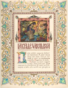 Story Title Page, "La Belle Vassilissa-, verso- text MET DP804762