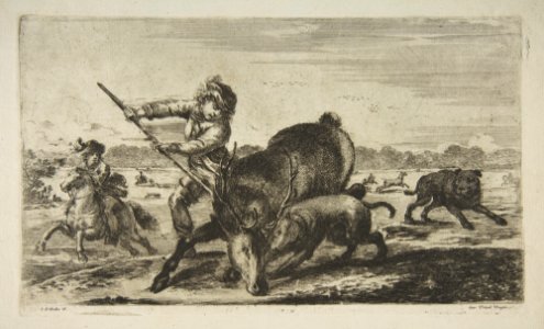 Stag at bay, from 'Animal hunts' (Chasses à différents animaux) MET DP817809
