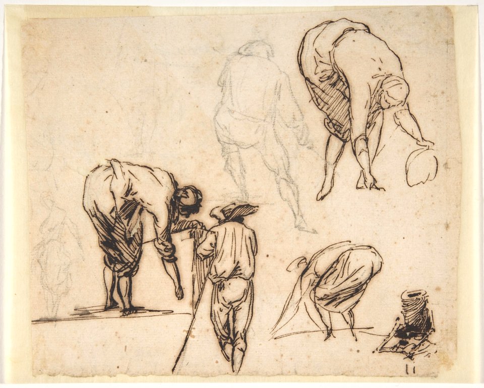 Standing Figure and Figures Bending Over MET DP809910