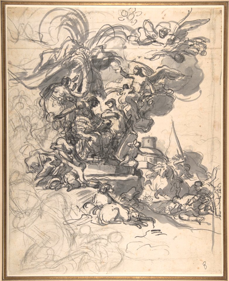 The Prophetess Deborah Ordering Barak to Take Arms against Sisera, Francesco Solimena, 1728–33