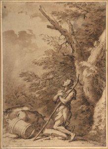 The Prodigal Son Kneeling Repentant among Swine MET DP801514