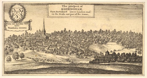 The Prospect of Bermingham, from Ravenshurst (neere London-road) on the South-east part of towne (Birmingham) MET DP823348
