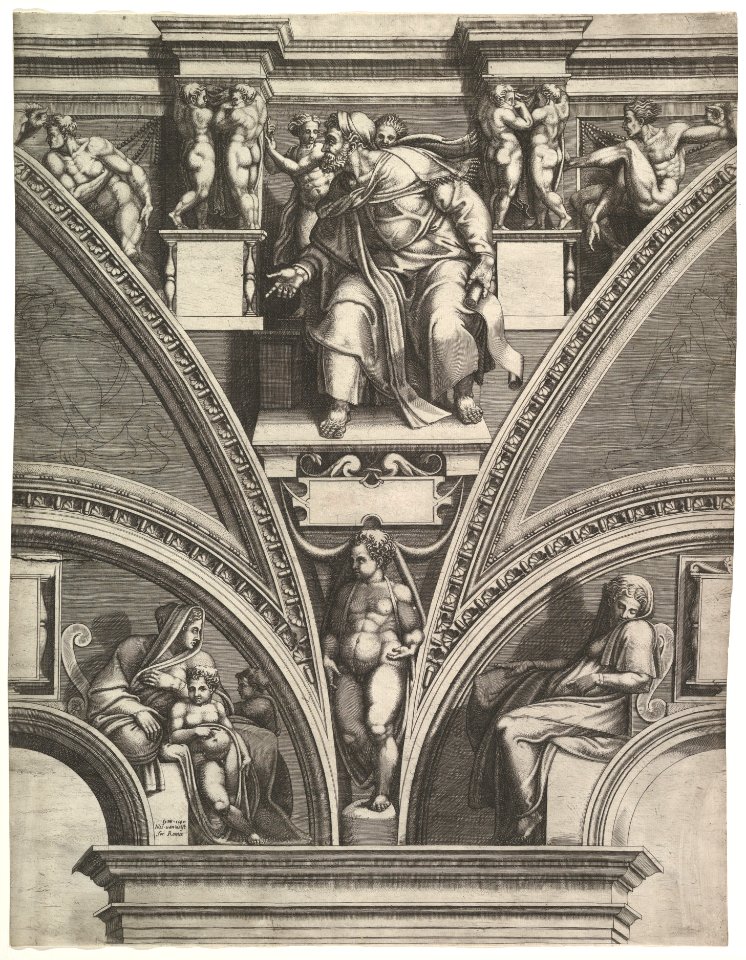 The Prophet Ezekiel; from the series of Prophets and Sibyls in the Sistine Chapel MET DP821562