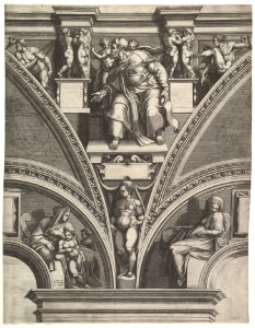 The Prophet Ezekiel; from the series of Prophets and Sibyls in the Sistine Chapel MET DP821562
