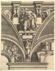 The Prophet Ezekiel; from the series of Prophets and Sibyls in the Sistine Chapel MET DP821561