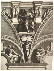 The Prophet Joel; from the series of Prophets and Sibyls in the Sistine Chapel MET DP821553
