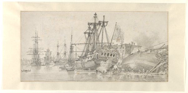 The Proserpine at anchor in Venice MET DP838165