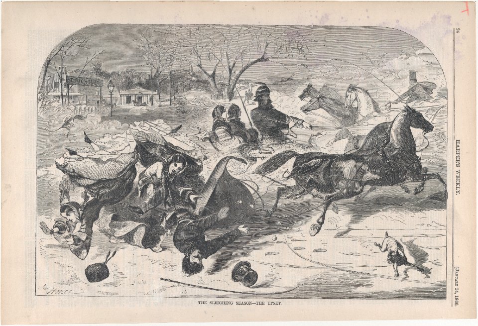 The Sleighing Season – The Upset (Harper's Weekly, Vol. IV) MET DP875153