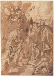 The Presentation of the Virgin in the Temple (recto); Another Design for the Same Composition (verso) MET 1971.241 RECTO