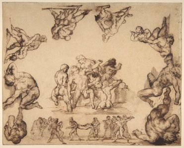 The Rescue of a Drowned Man (recto); Study of a Horse (verso) MET DP810354