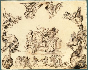 The Rescue of a Drowned Man (recto); Study of a Horse (verso) MET 2001.379a