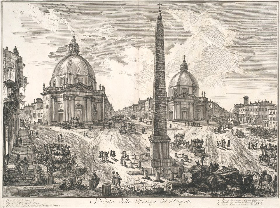 The Piazza del Popolo (Veduta della Piazza del Popolo) MET DP104993
