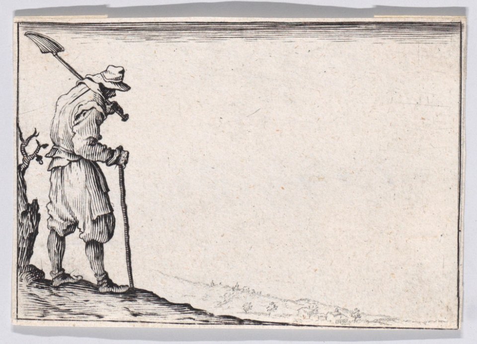 The Peasant Carrying his Shovel over his Shoulder Met DP888335