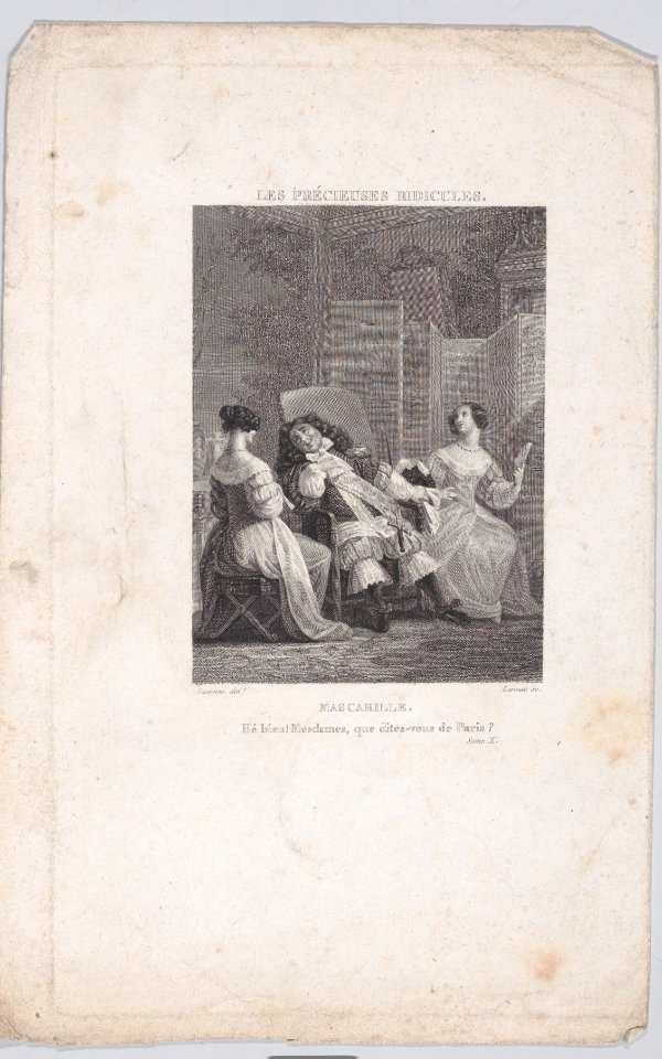 The servant Mascarille, dressed as a marquis Met DP887978
