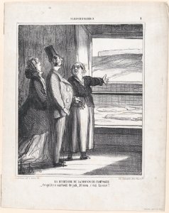 The search for a house in the country- What is especially beautiful, sir, is the view!, from 'Parisian habits,' published in Le Charivari, April 25, 1866 MET DP877447