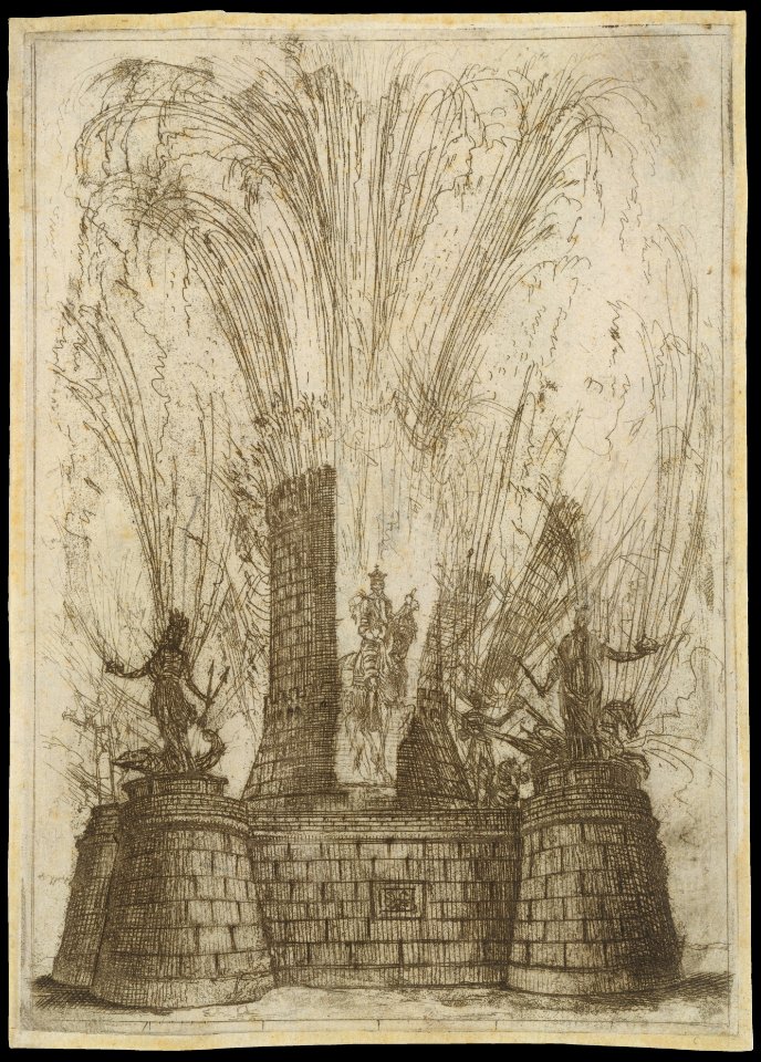 The Round Tower Ruptured to Reveal the Statue of the King of the Romans MET DT4443