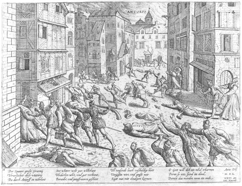 The Sack of Antwerp from Events in the History of the Netherlands, France, Germany and England between 1533 and 1608 MET DP100313