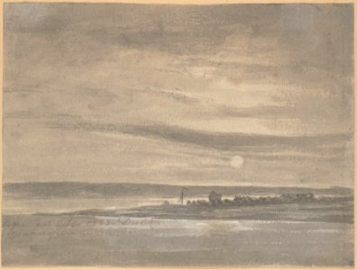 The River Elbe in Moonlight MET DP105660