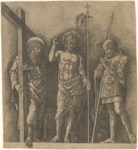 The Risen Christ between Saint Andrew and Saint Longinus MET DP213917