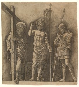 The Risen Christ between Saint Andrew and Saint Longinus MET DP821757