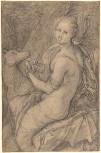 The Sense of Hearing; verso- light sketch of a woman's head and an arm MET DP801376