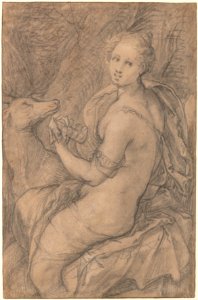 The Sense of Hearing; verso- light sketch of a woman's head and an arm MET DP151472