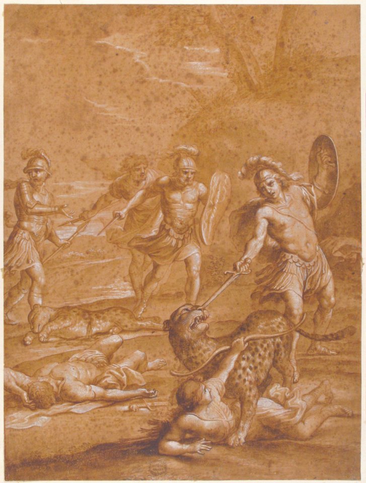 The Shipwrecked Alphone Rescues Lisamante from a panther MET 80.3.16