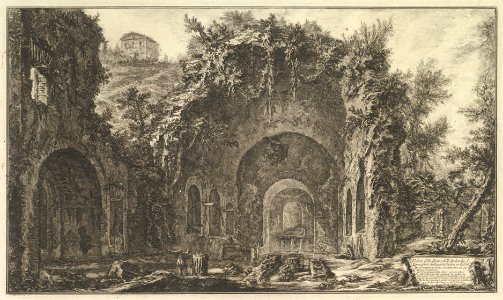 The so-called Grotto of Egeria (Veduta della fonte e delle spelonche d'Egeria fuor della Porta Capena) MET DP828231
