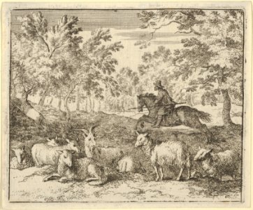 The Shepherd on Horseback Chases the Stag from Hendrick van Alcmar's Renard The Fox MET DP837678